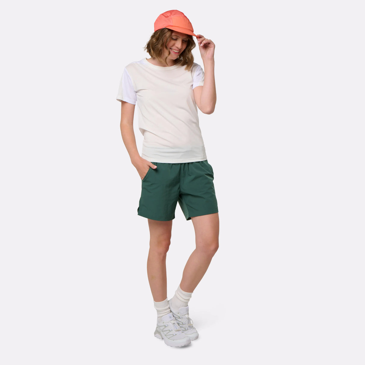 Casquette sport rafraichissante corail
