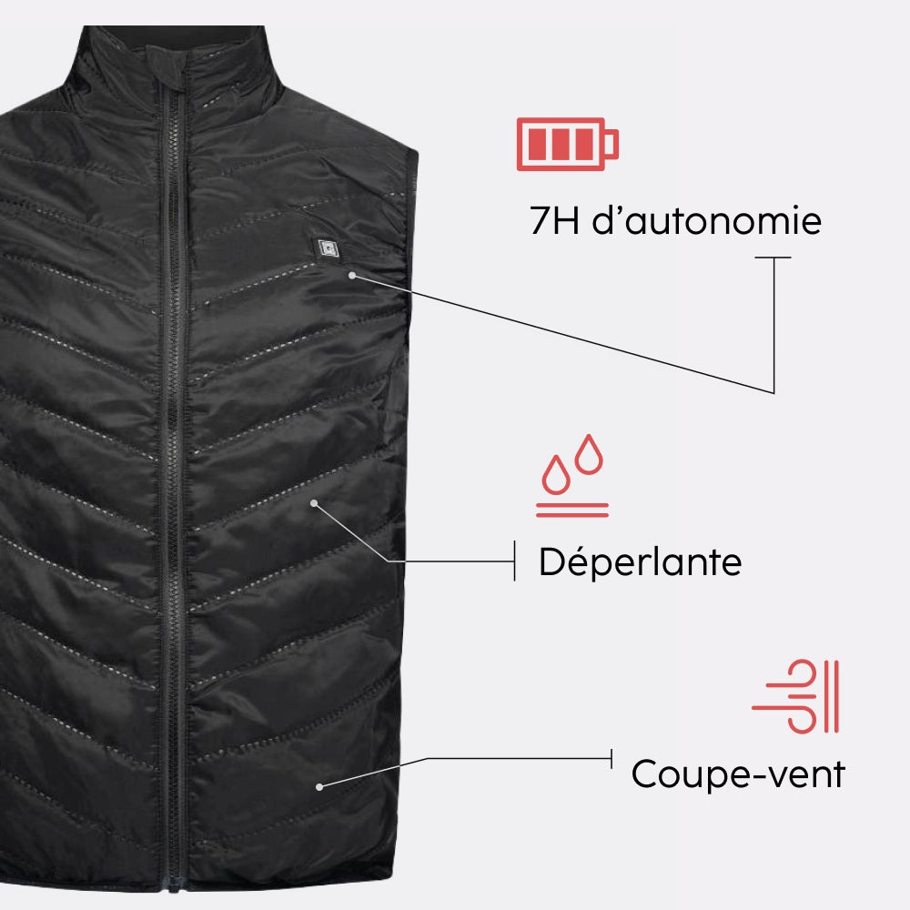 Veste chauffante sans manche atouts produit G-heat