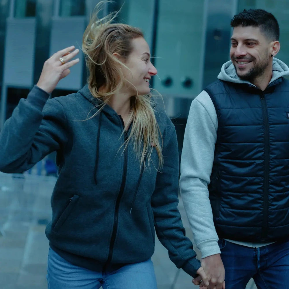 Hoodie chauffant à zip anthracite G-Heat