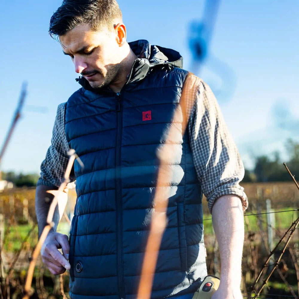 Doudoune sans manches chauffante porté