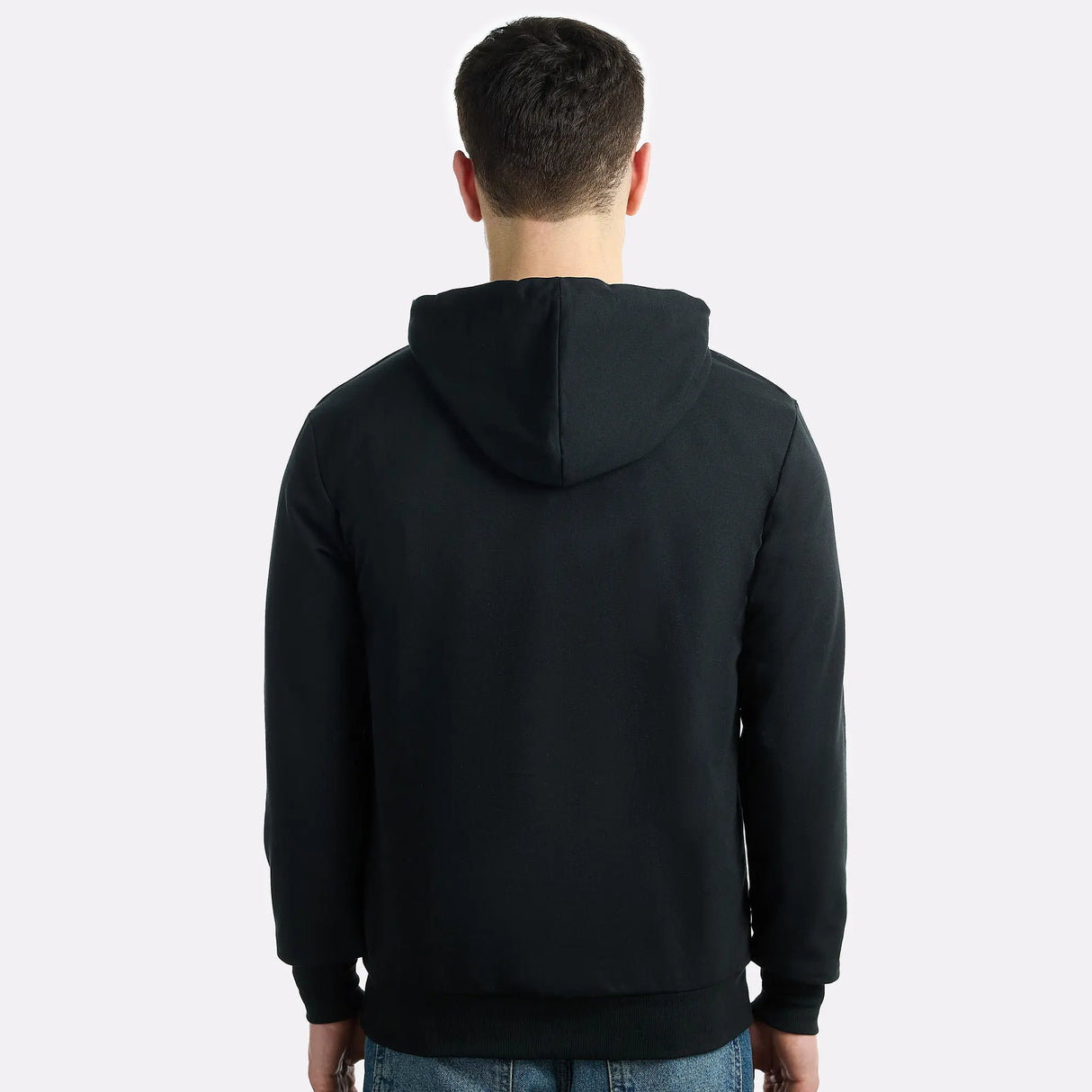 Hoodie ESSENTIAL chauffant G-Heat noir homme de dos
