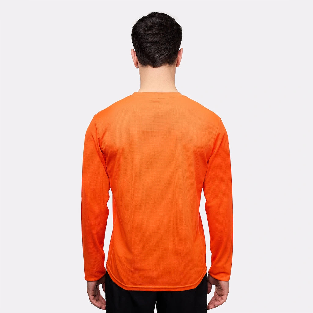 T-shirt rafraîchissant manches longues orange homme