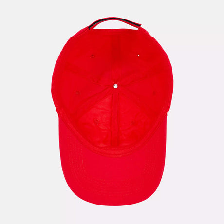 Casquette rafraichissante rouge vue dessus