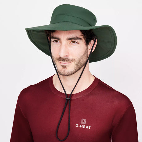 Chapeau rafraîchissant kaki porté G Heat
