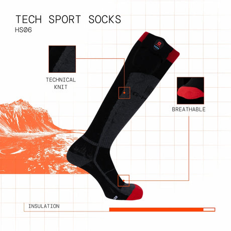 Chaussettes sport chauffantes visuel atout en