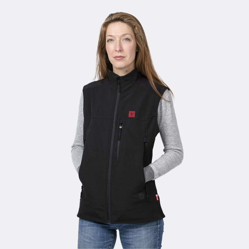 Veste chauffante femme sans manches EVO G-Heat portée