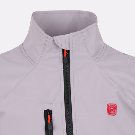 Gilet chauffant sport Homme zoom col