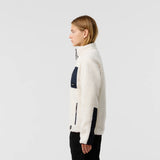 Polaire outdoor chauffante blanche profil