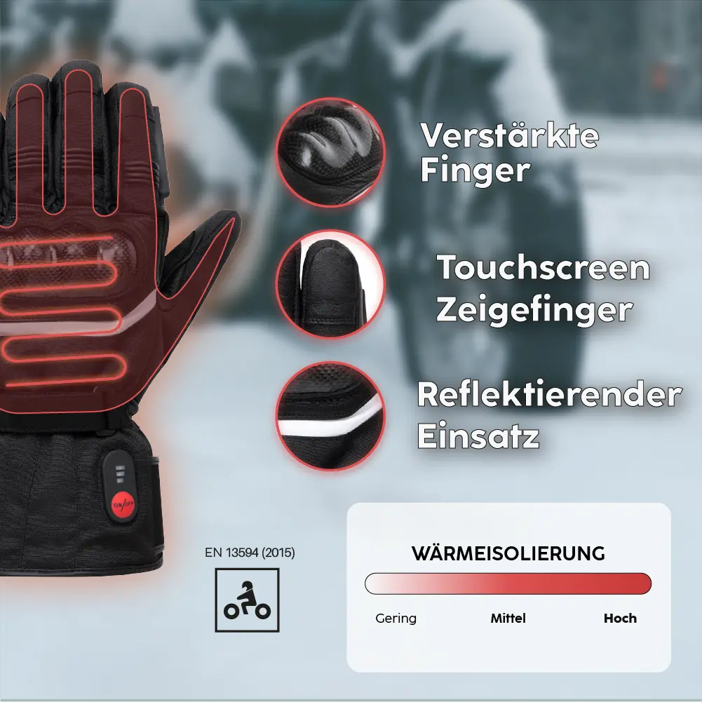 Atouts produit gants chauffants moto