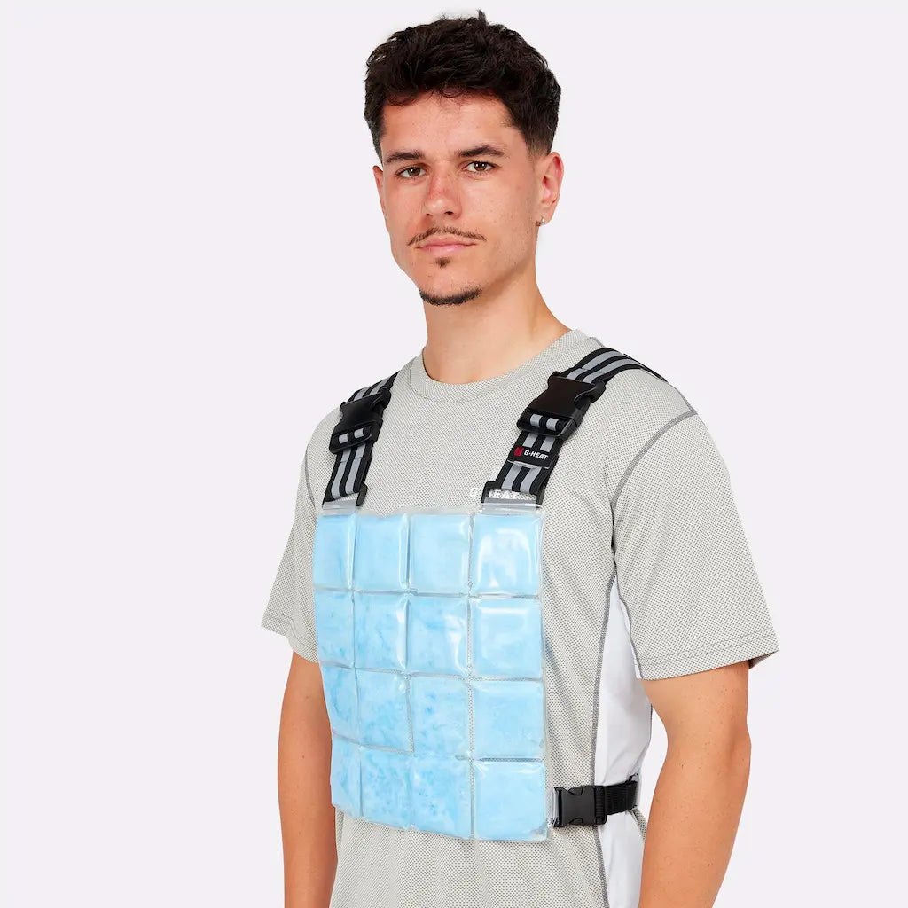 Cuscinetto Raffreddante Per Zaino – Gilet Cooling Pad PCM, Regolabile 32x24 Cm, Blu