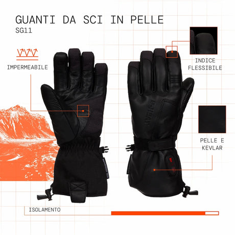 Gants en cuir chauffant visuel atout it