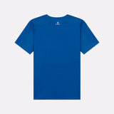 T-shirt sport rafraîchissant homme bleu de dos