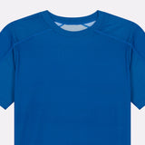 T-shirt sport rafraîchissant homme bleu zoom col