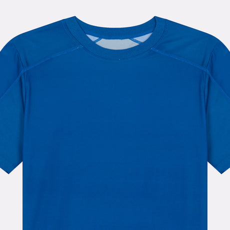 T-shirt sport rafraîchissant homme bleu zoom col