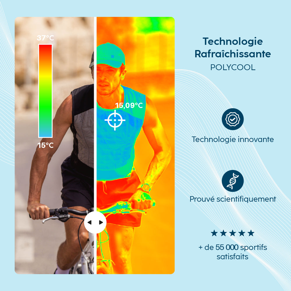 Gilet rafraîchissant atouts produit G-Heat caméra thermique
