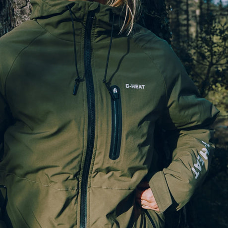 parka kaki chauffante femme