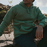 sweat capuche kaki homme