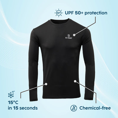 T-shirt da uomo a maniche lunghe anti-UV per il raffreddamento