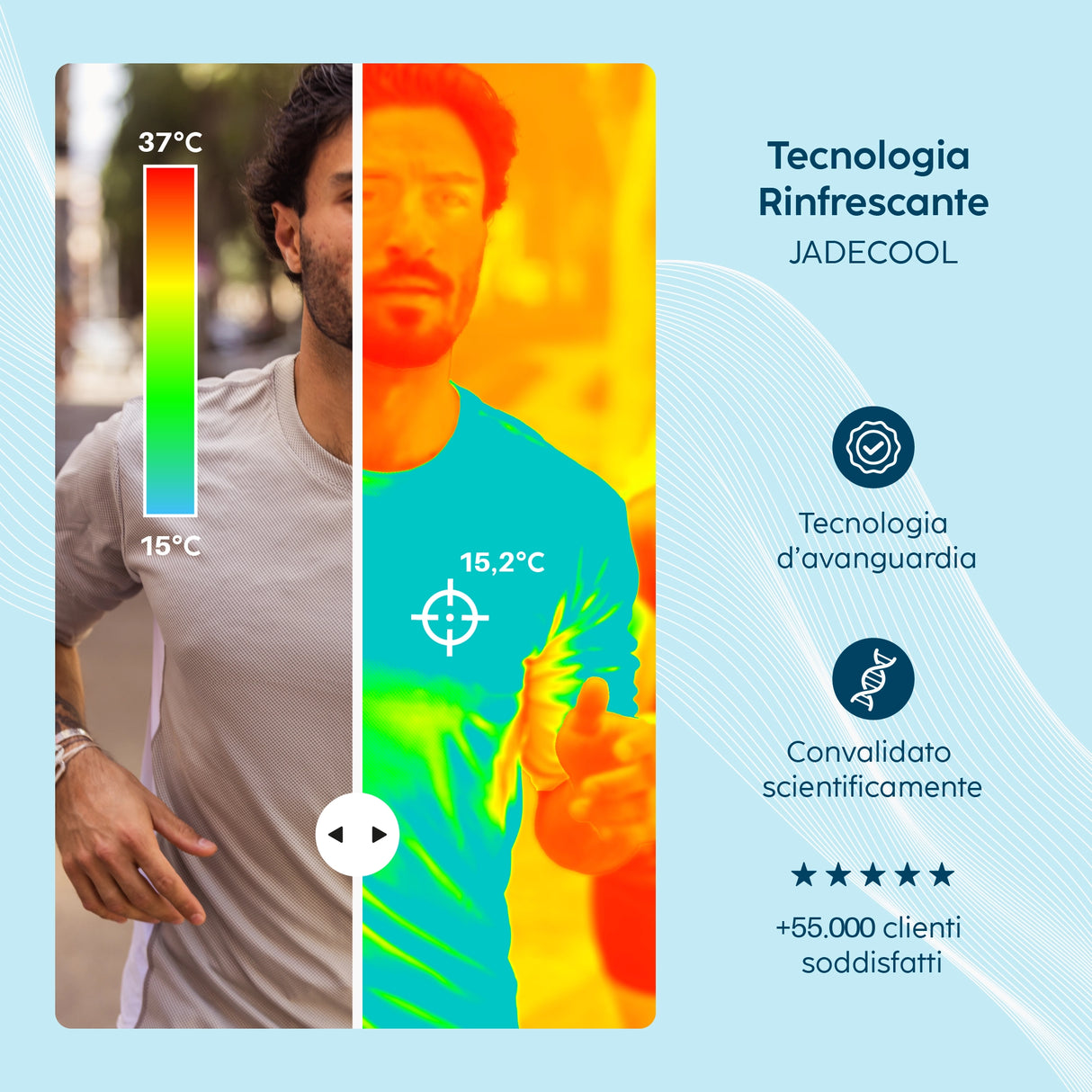 T-shirt da uomo a maniche lunghe anti-UV per il raffreddamento